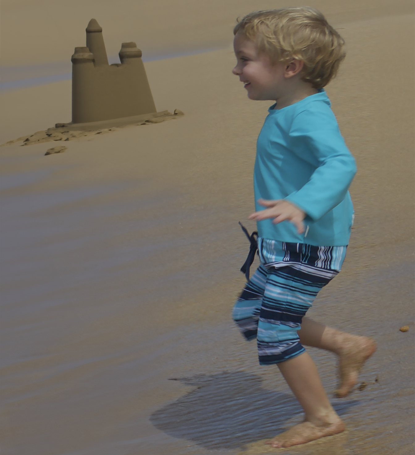 Little Guy's Surfer Ocean Long Sleeve UV Sun & Swim Suit
