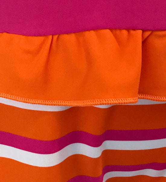 Little Gal's Pink Long Sleeve UV Sun & Swim Suit