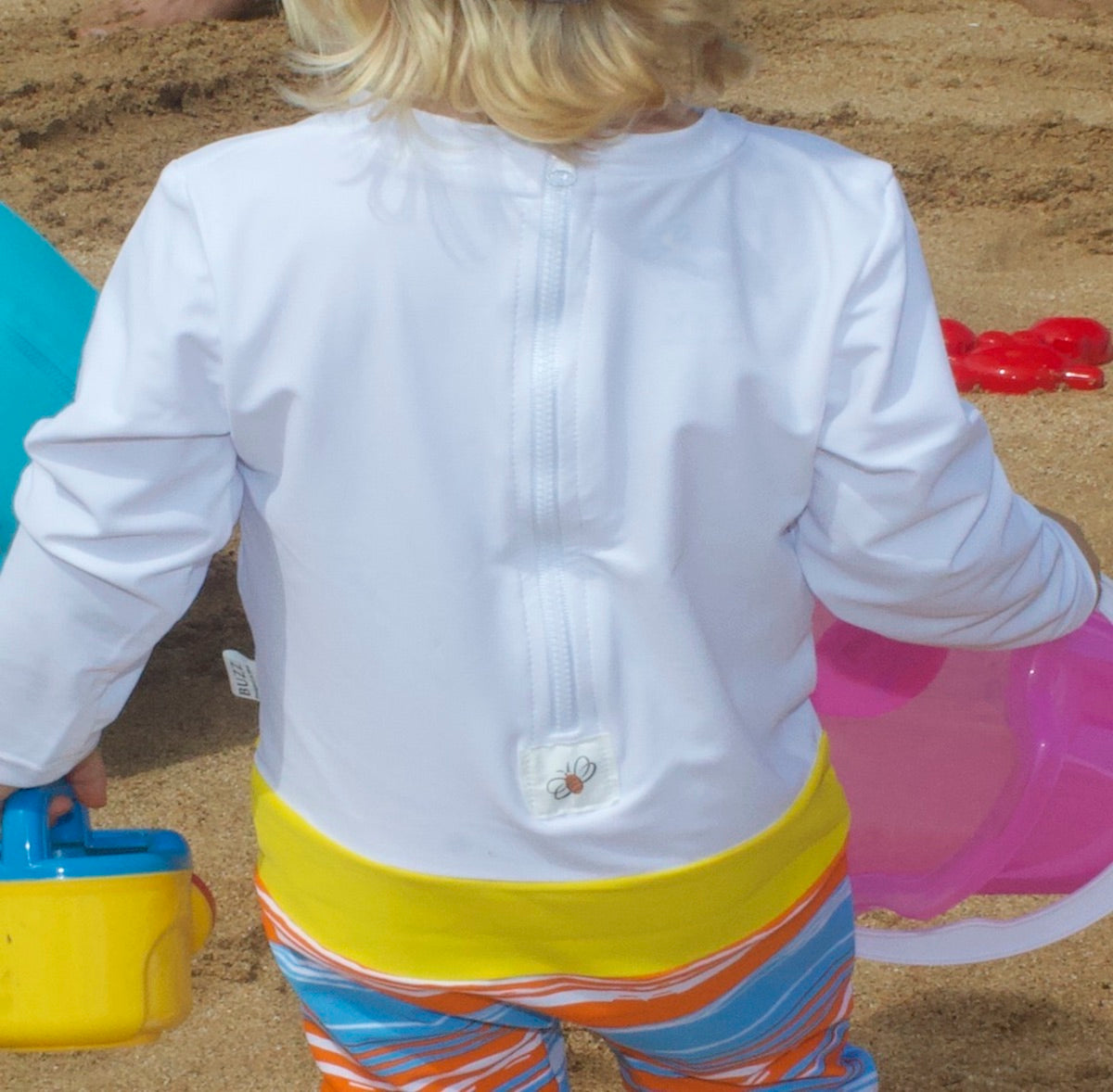 Little Guy's Surfer Orange Long Sleeve UV Sun & Swim Suit