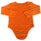 Unisex Orange Long Sleeve Onesies