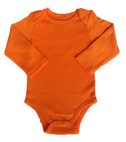 Unisex Orange Long Sleeve Onesies