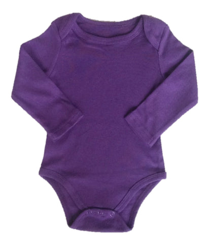 Unisex Purple Long Sleeve Onesies